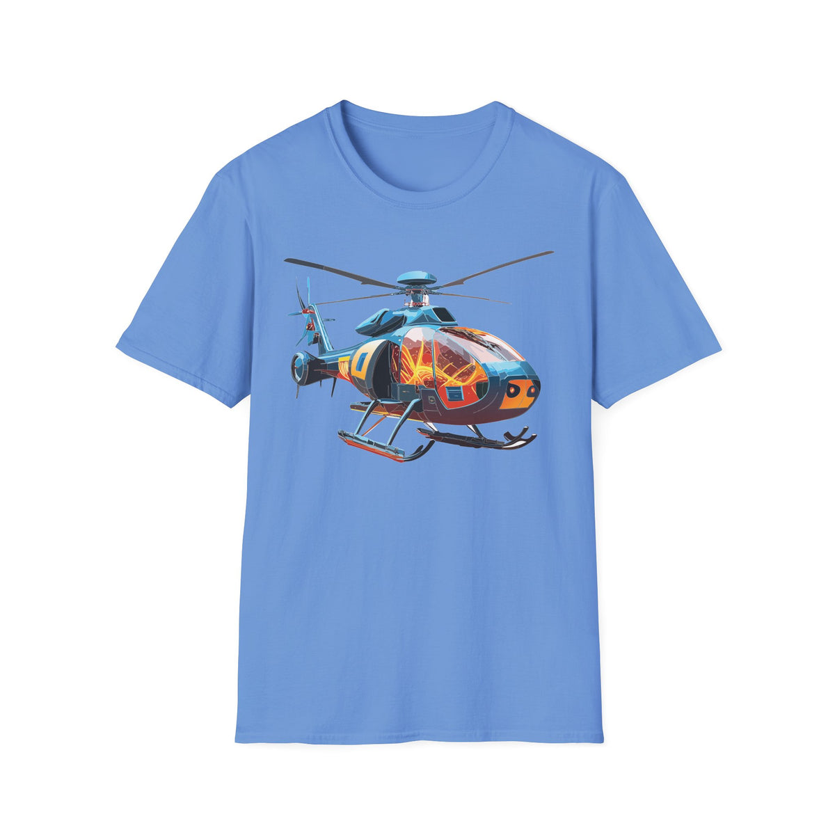 Chopper Helicopter Graphic Tee Gildan Unisex 100 Cotton Tee Shirt h05