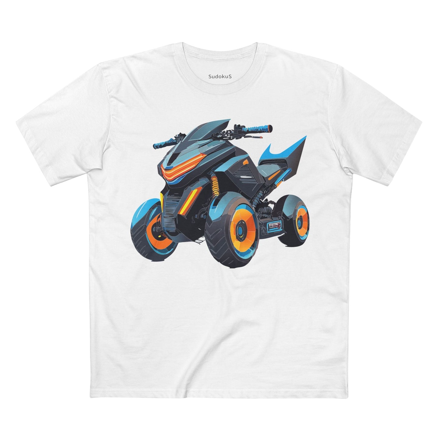 Moto Bike Graphic Unisex 100 Cotton Staple Tee 15