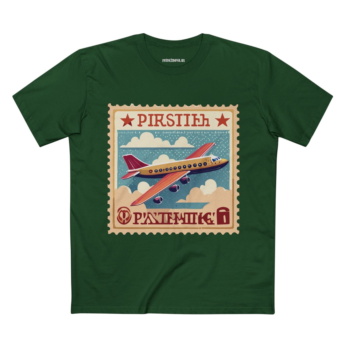 Postage Stamp Shirt Unisex Premium Cotton Tee PS44 Original Art Design Retro Collection