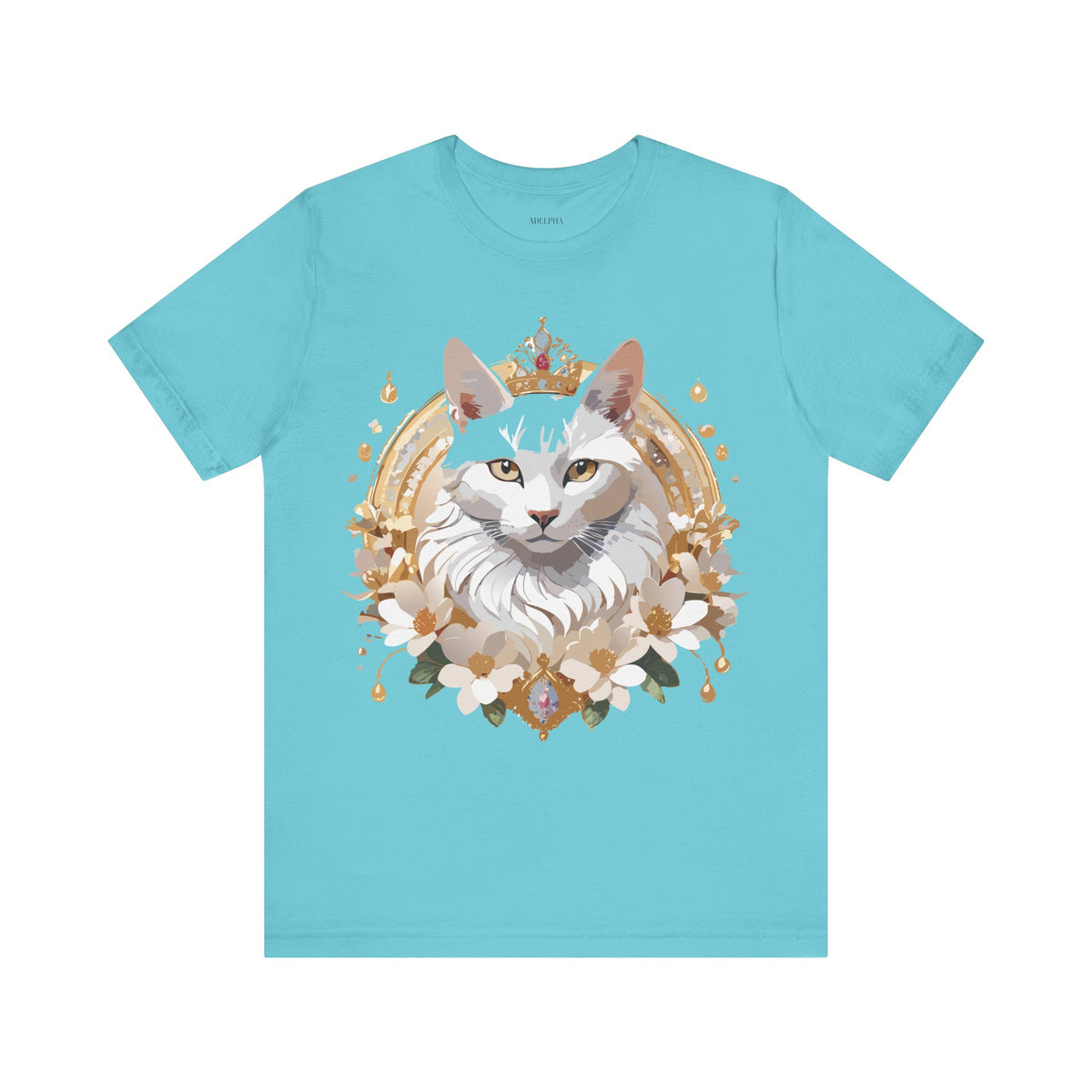 Medallion Graphic Unisex Cotton Bella+Canvas Tee with Floral Art Design m62
