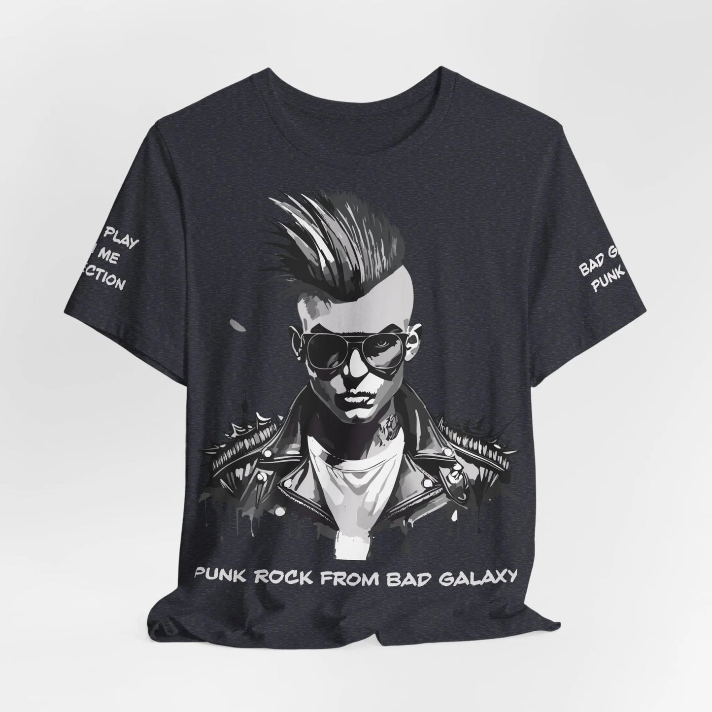 Punk Rock Tee Shirt From Bad Galaxy Made To Order 100 Percent Cotton USA Eco Friendly Inks