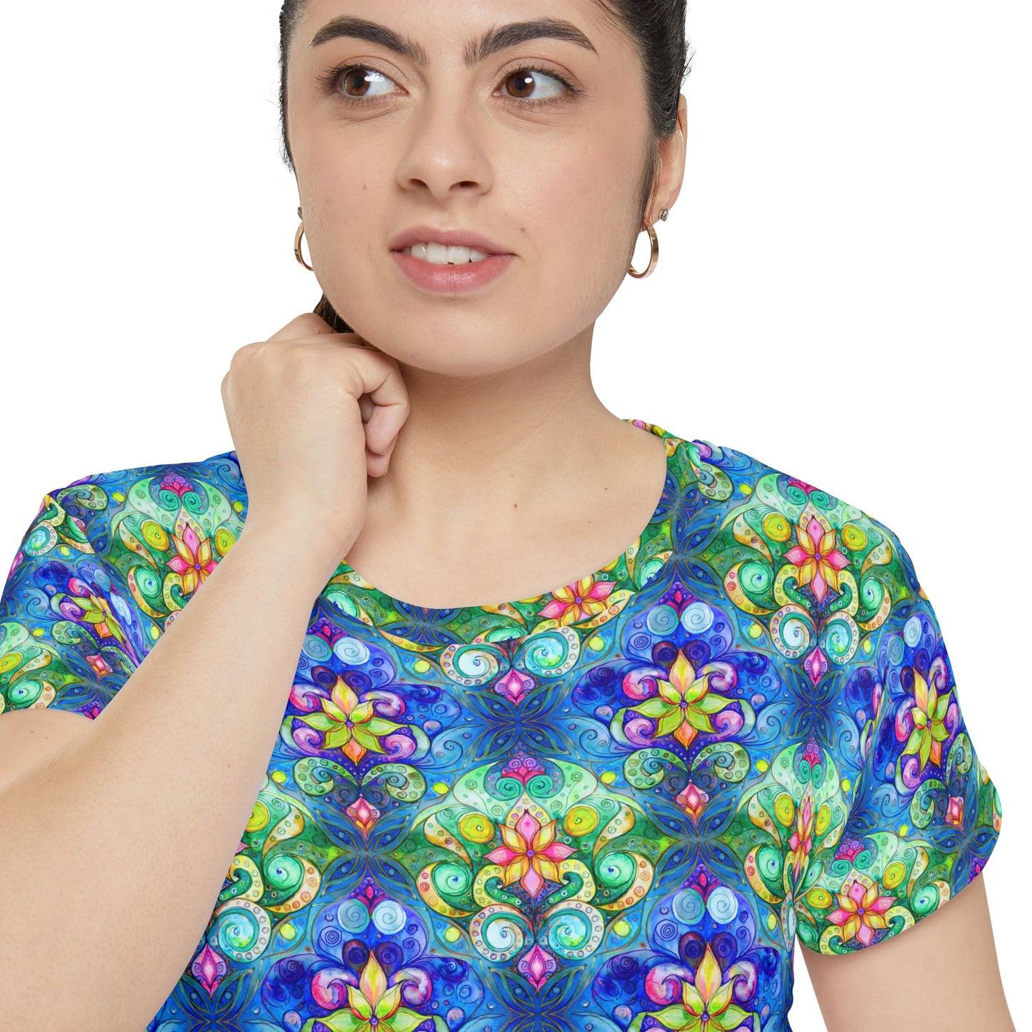 抽像印花襯衫，帶有抽象圖案的襯衫