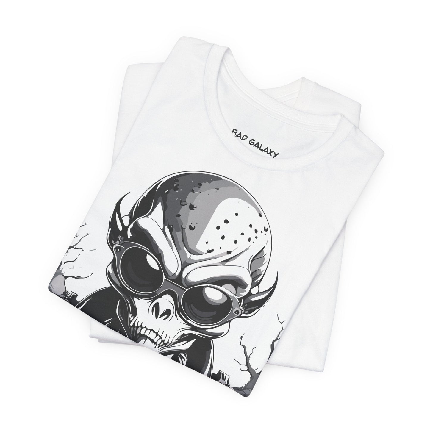 Tee Shirt With Alien From Bad Galaxy Made To Order One Hundred Percent Cotton Eco Inks Free Shipping