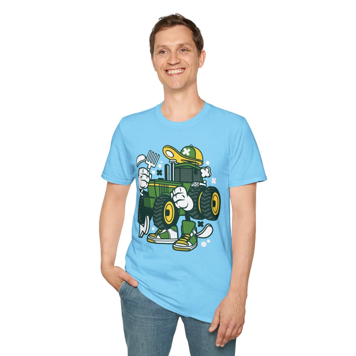 Cartoon T Shirt Animation Tee Funny Design Unisex Softstyle Cotton Shirt 64000 Comfort