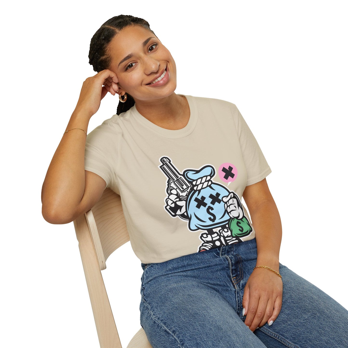 Cartoon T Shirt Animation T Shirt Funny Tee Unisex Gildan Softstyle 64000 100 Percent Cotton