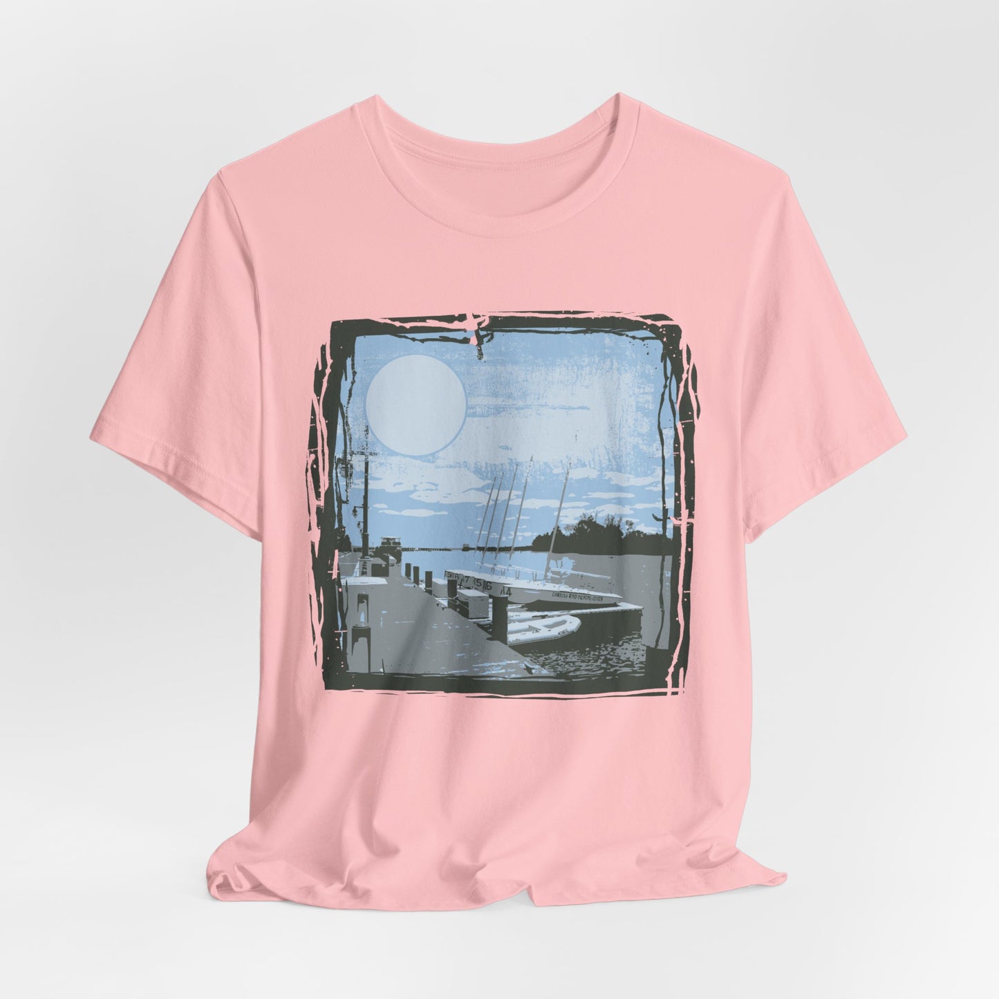 Yacht Club Retro Poster Graphic Design Tee, Yacht Club Shirt, Vintage Tees, Art Design T-Shirt, Graphic Tee, Retro Art Shirts