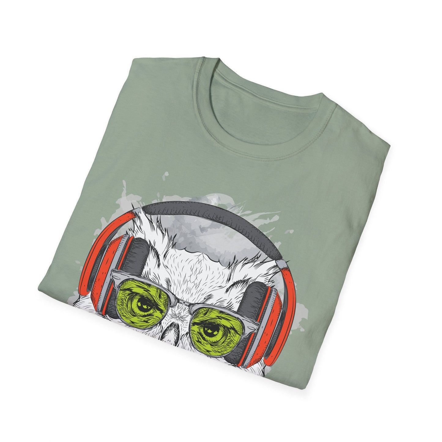 I Love Music Animals Shirt Unisex Tee With Headphones Graphic Design For Music Lovers