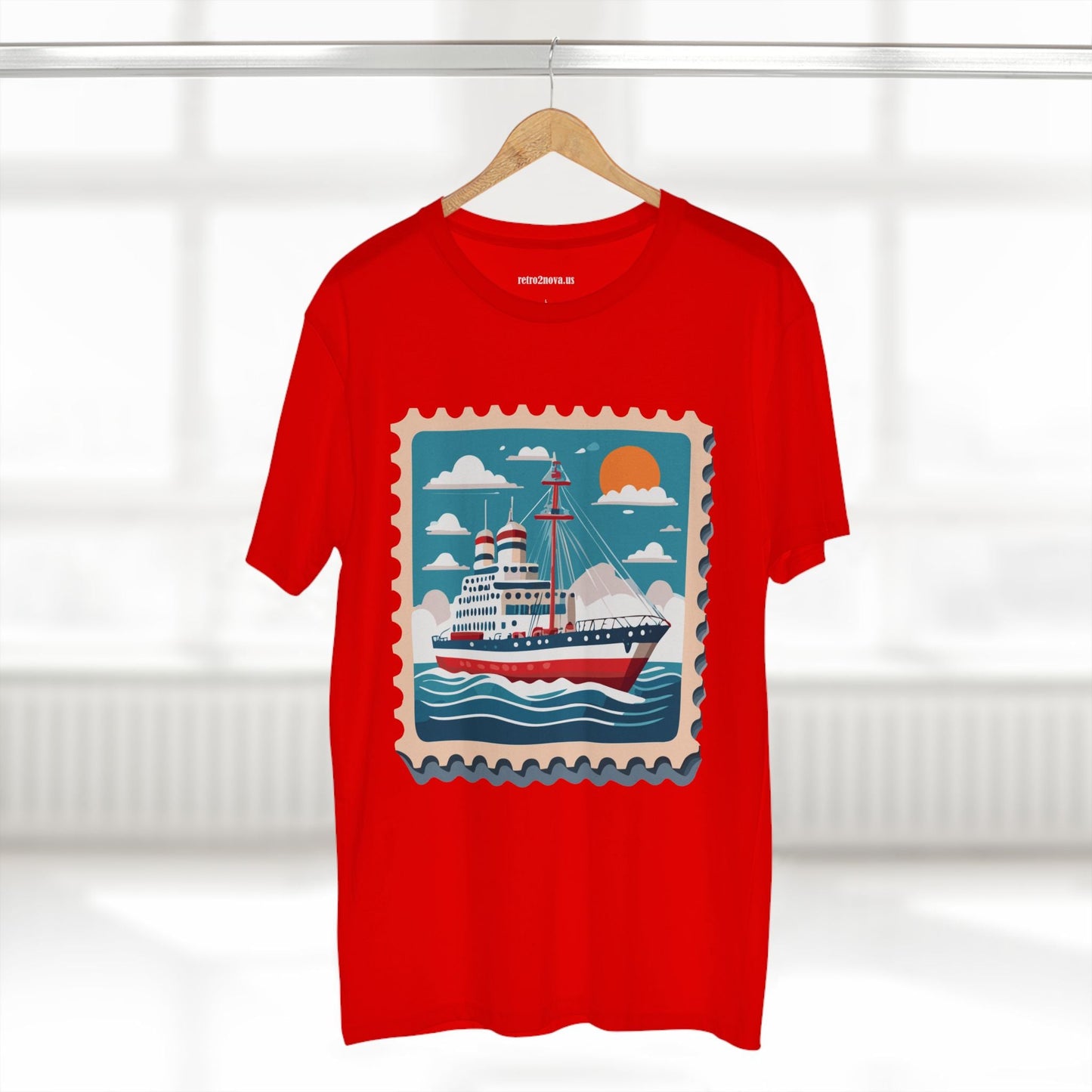 Stamp Shirt Postage Stamp Tee Unisex Premium Cotton Art Design From Retro2Nova Collection PS47