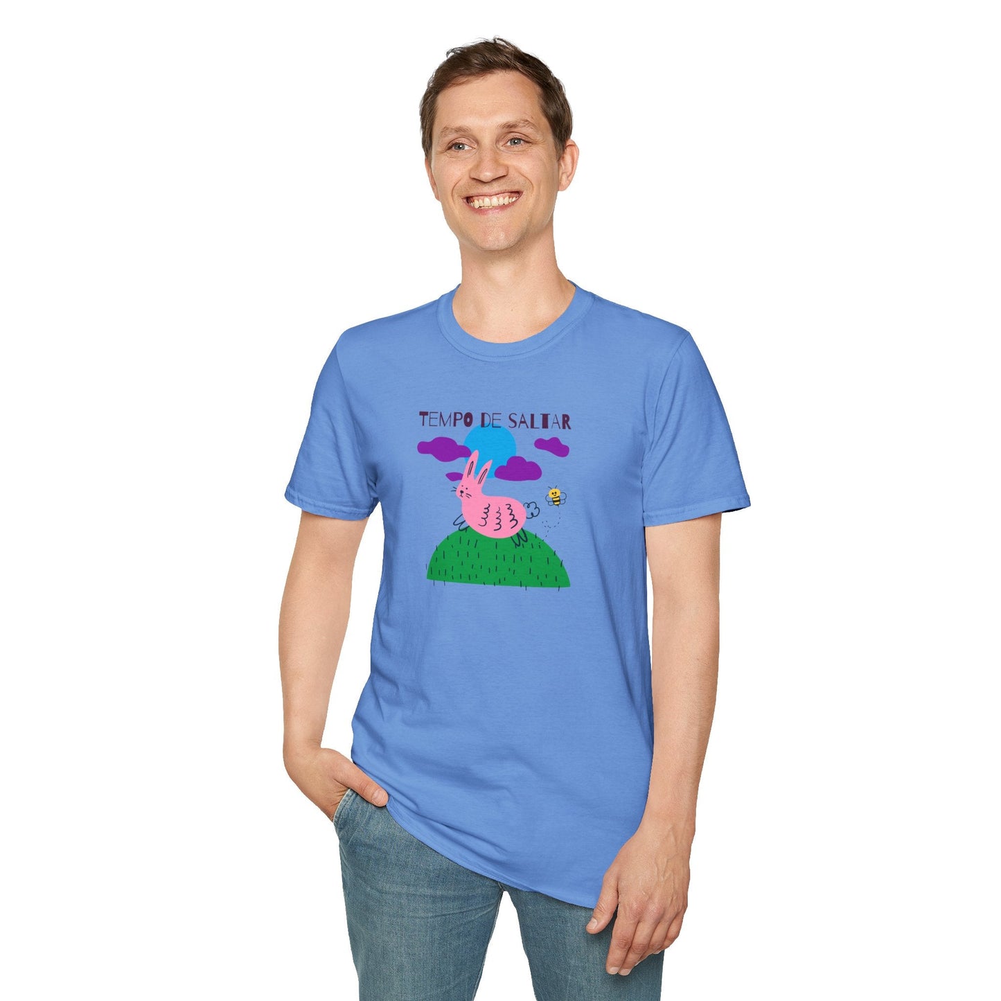 Funny Easter T Shirt Unisex Softstyle 64000 Art Design With Easter Prints 100 Percent Ring Spun Cotton