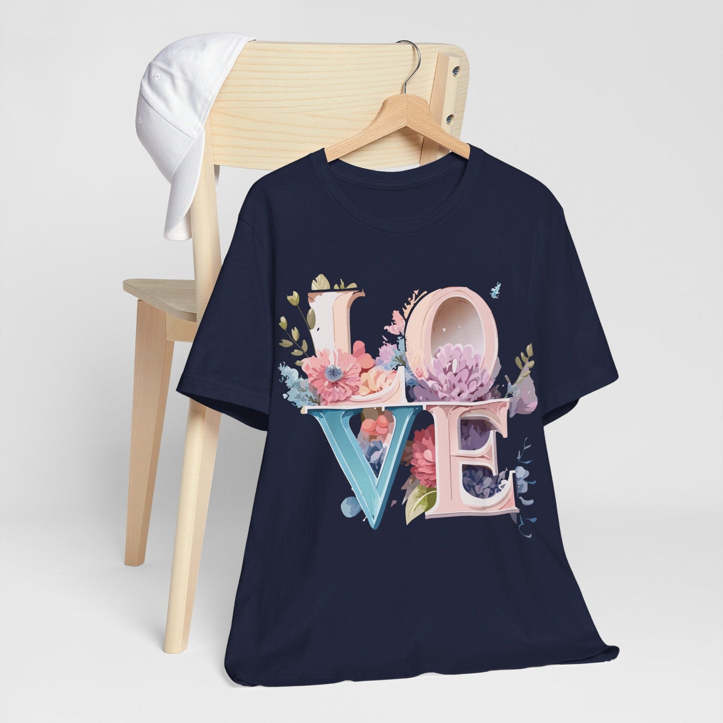 Valentine Day Graphic Unisex 100 Cotton Vintage Artwork with Love and Flower Design Tee 42