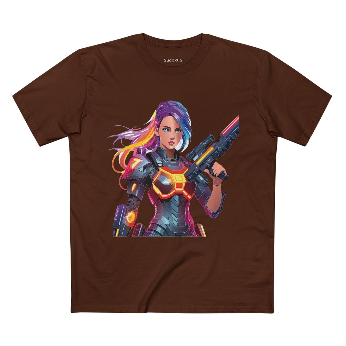Army-woman Graphic Unisex 100 Cotton Staple Tee 17
