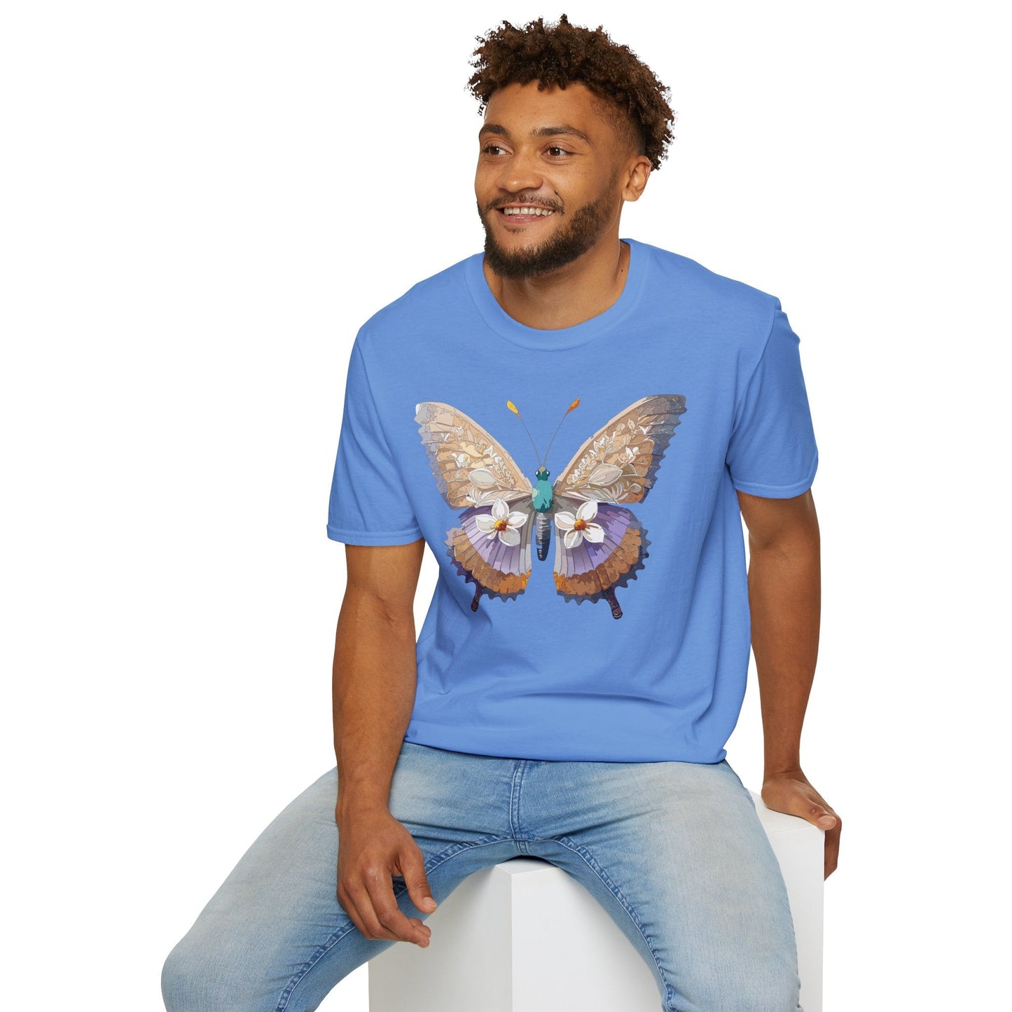 Butterfly Shirt Unisex T Shirt With Monarch Design Softstyle Gildan 64000 100 Percent Cotton Tee