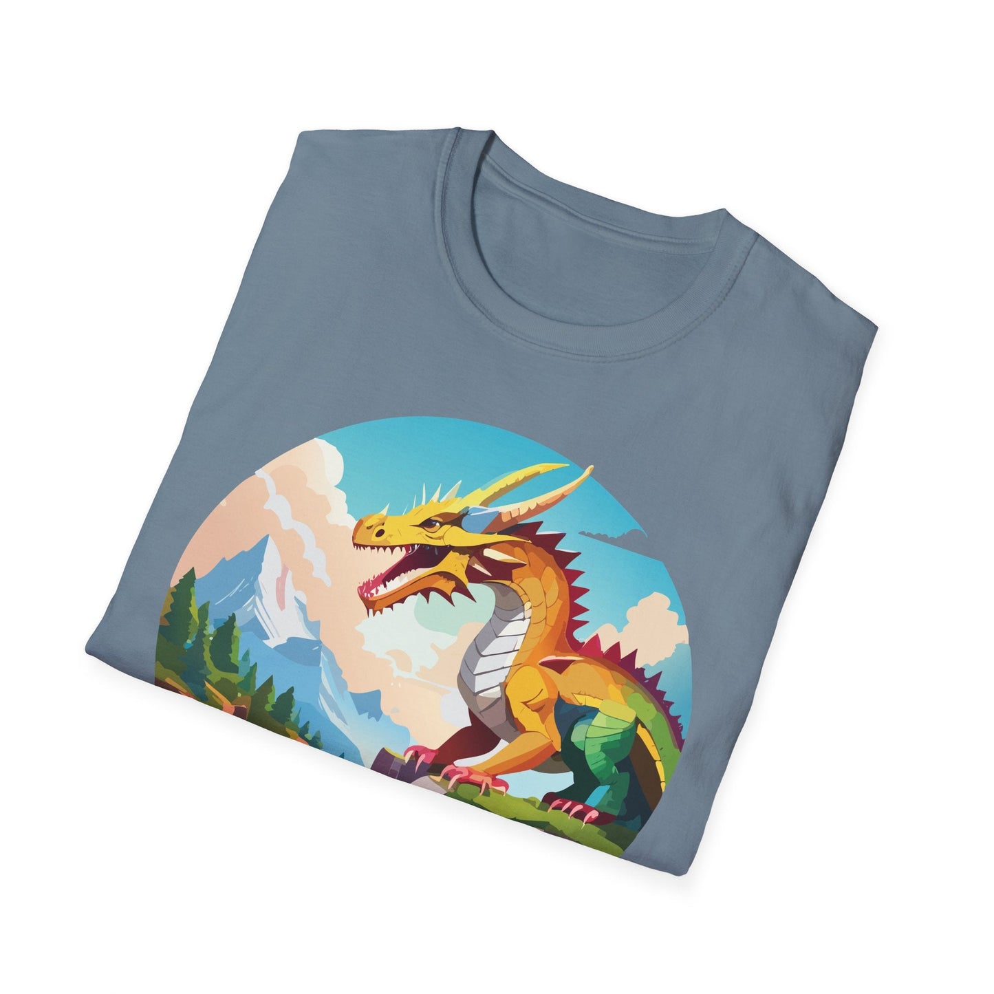 Dragon Graphic Unisex Cotton Softstyle Art Design Tee With Animals 25