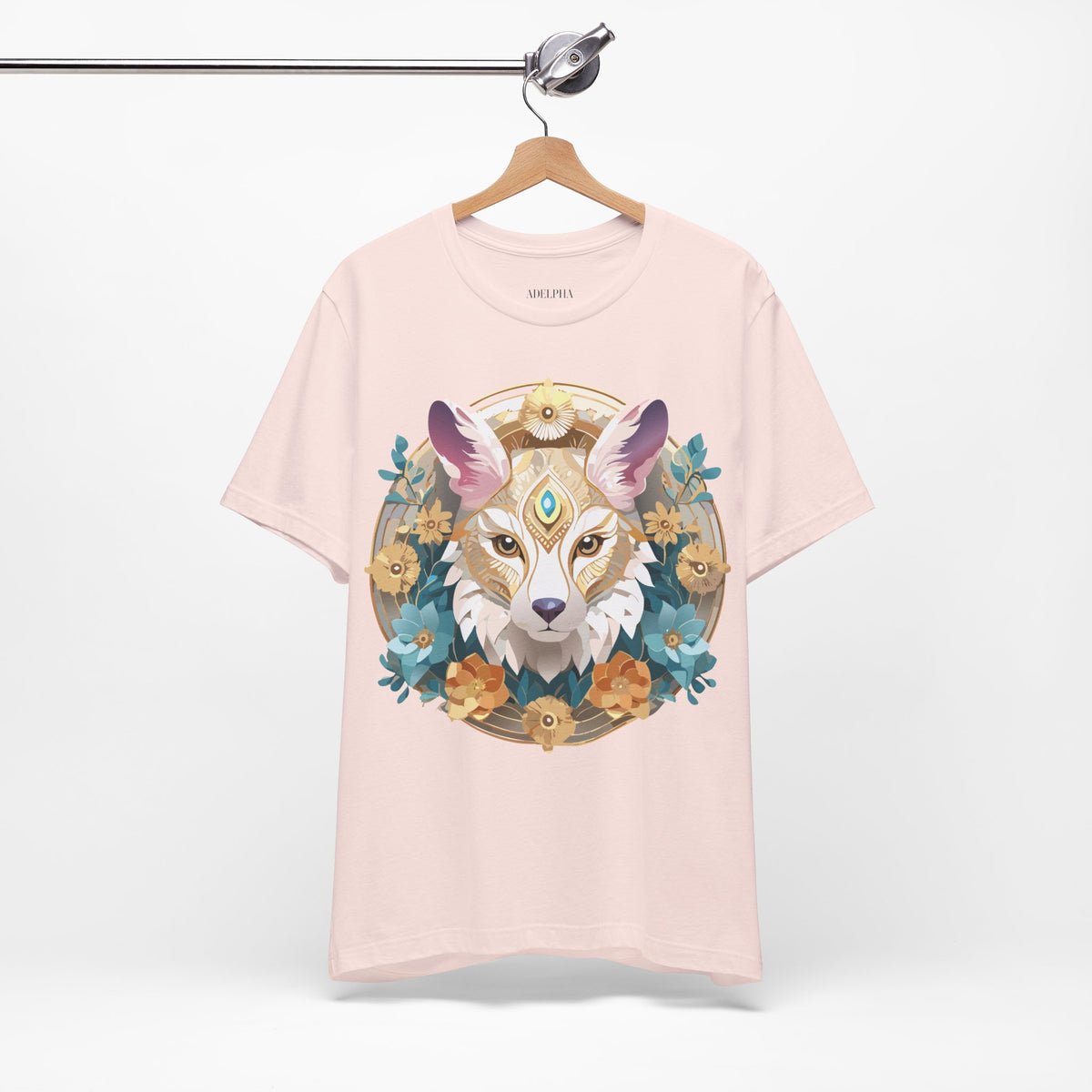 Medallion Graphic Unisex Cotton Bella+Canvas Tee with Art Design d30