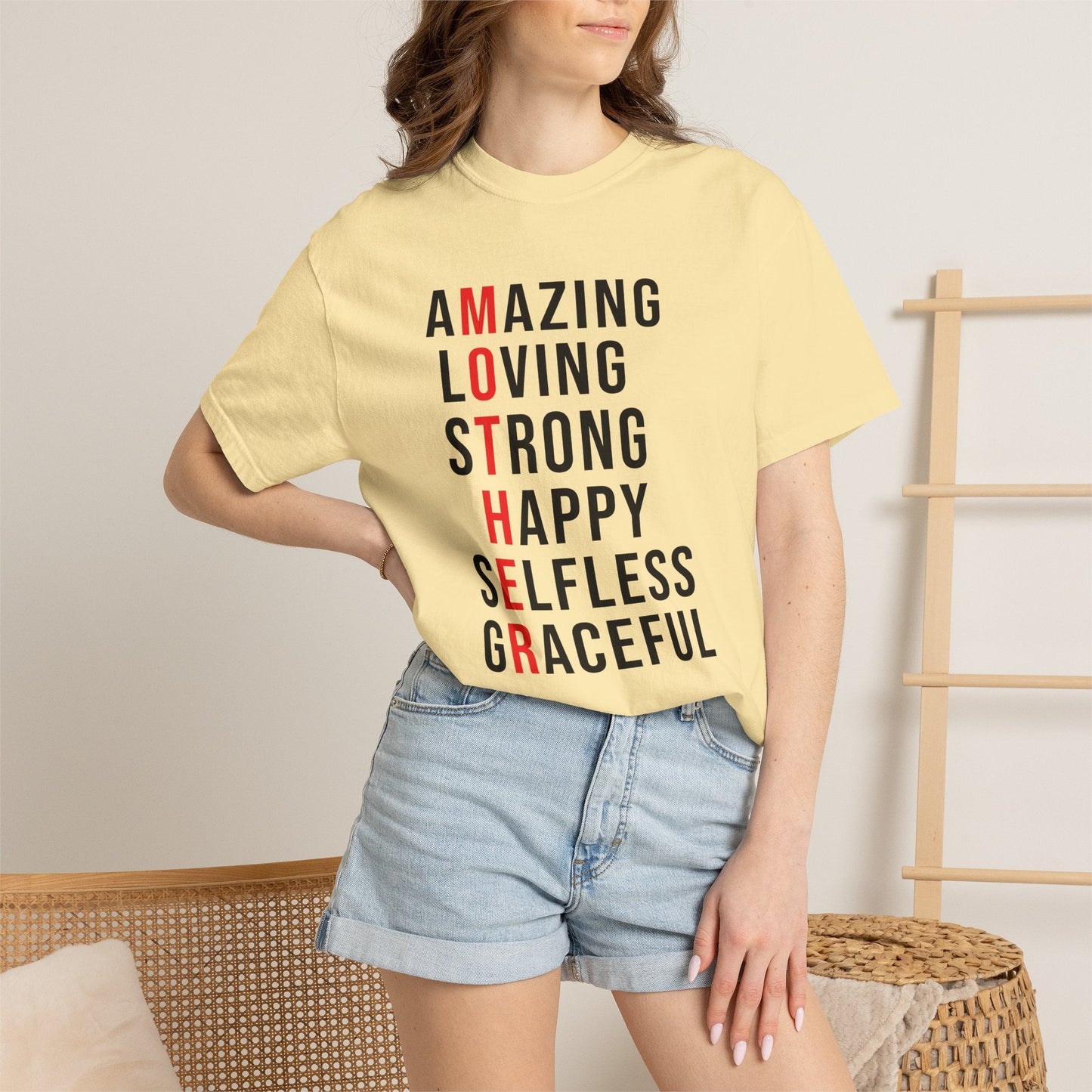 Mom T-shirt Mother's Day Mama Tee Unisex Comfort Colors Garment-Dyed Cotton h14