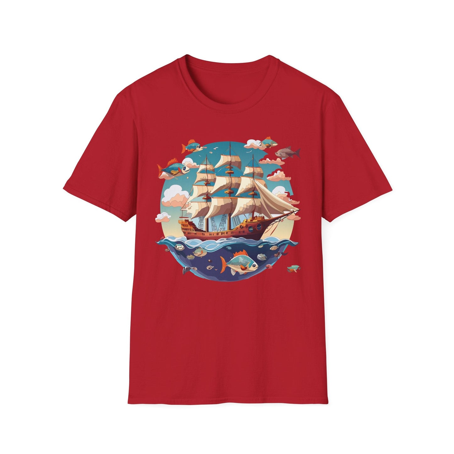 Unisex Ship T Shirts Frigate Vessel Tee By Gildan 64000 Softstyle 100 Percent Ring Spun Cotton