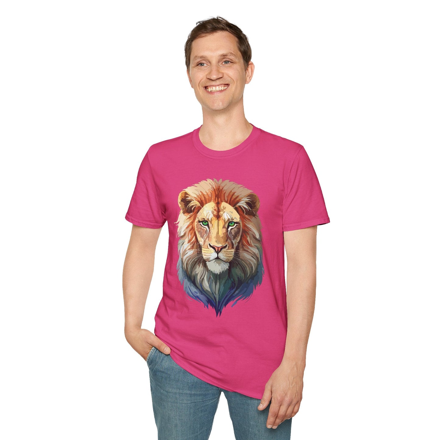 Lion Shirt Unisex Animal Tee Gildan Softstyle 64000 Cotton Tee