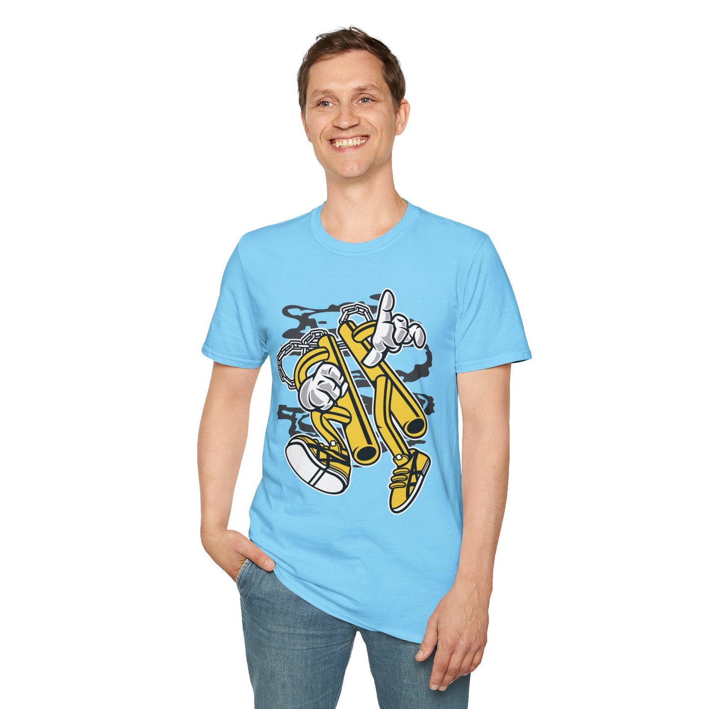 Cartoon T Shirt Animation T Shirt Funny Tee Unisex Softstyle 100 Percent Cotton 64000