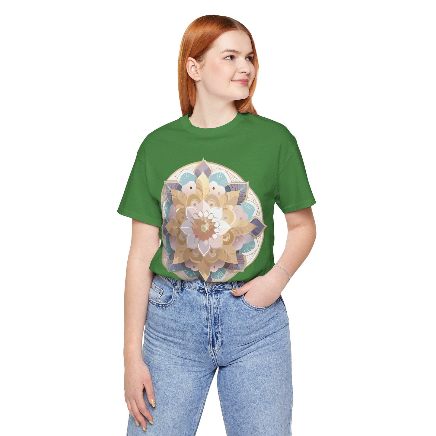 Adelpha Mandala Graphic Tee Unisex Jersey Short Sleeve Vintage Inspired Art Design Shirt