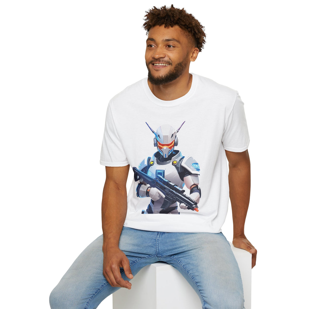 Cartoon Warrior Graphic Tee Gildan Unisex 100 Cotton Tee Shirt c41