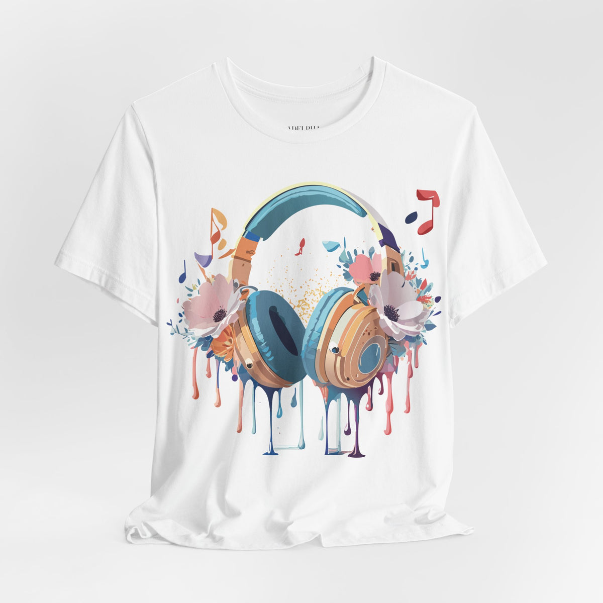 Music Graphic Unisex Cotton Bella+Canvas Tee with Art Design m140