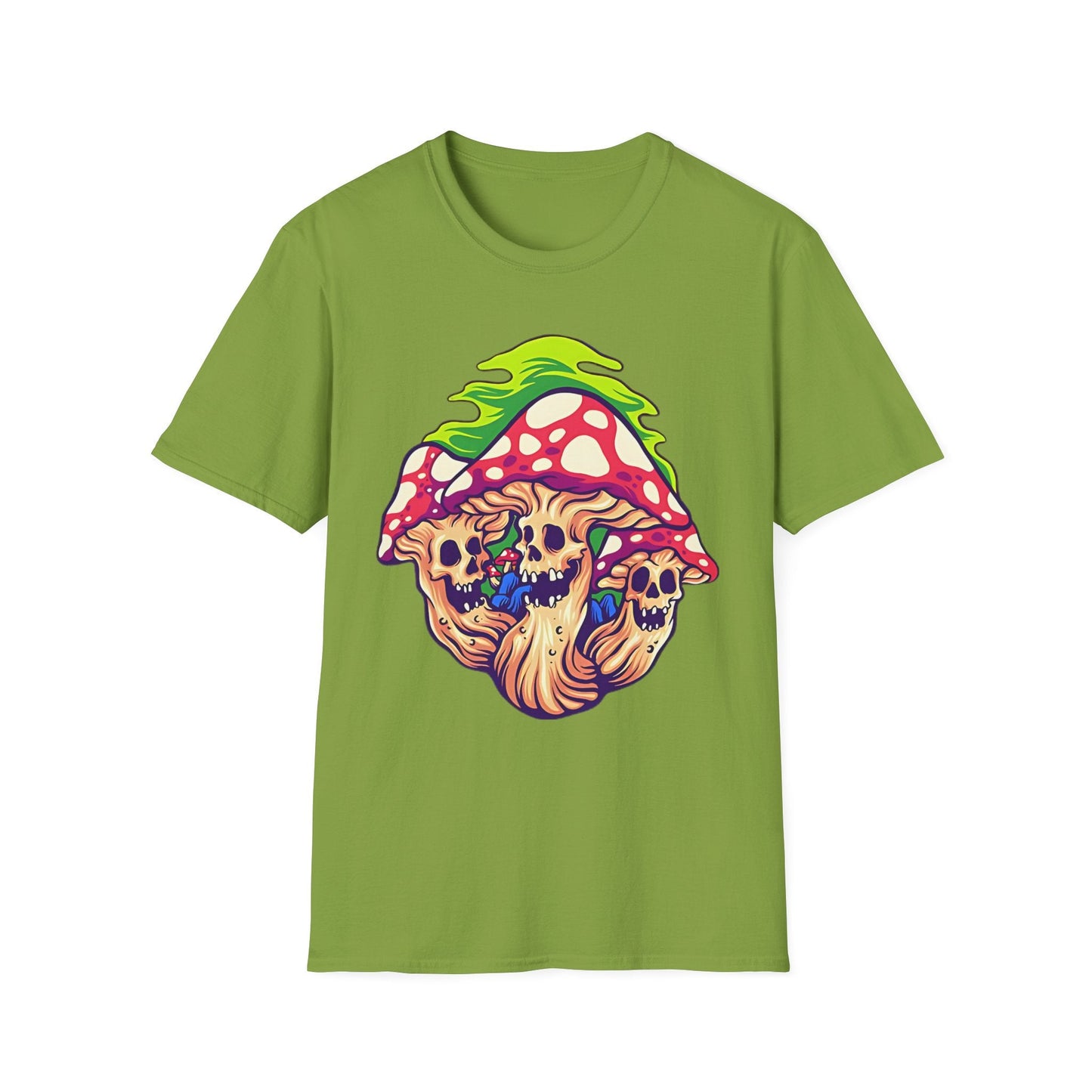Mashroom Tee Shirt Unisex Softstyle Gildan 64000 Cotton With Funny Mashroom Design