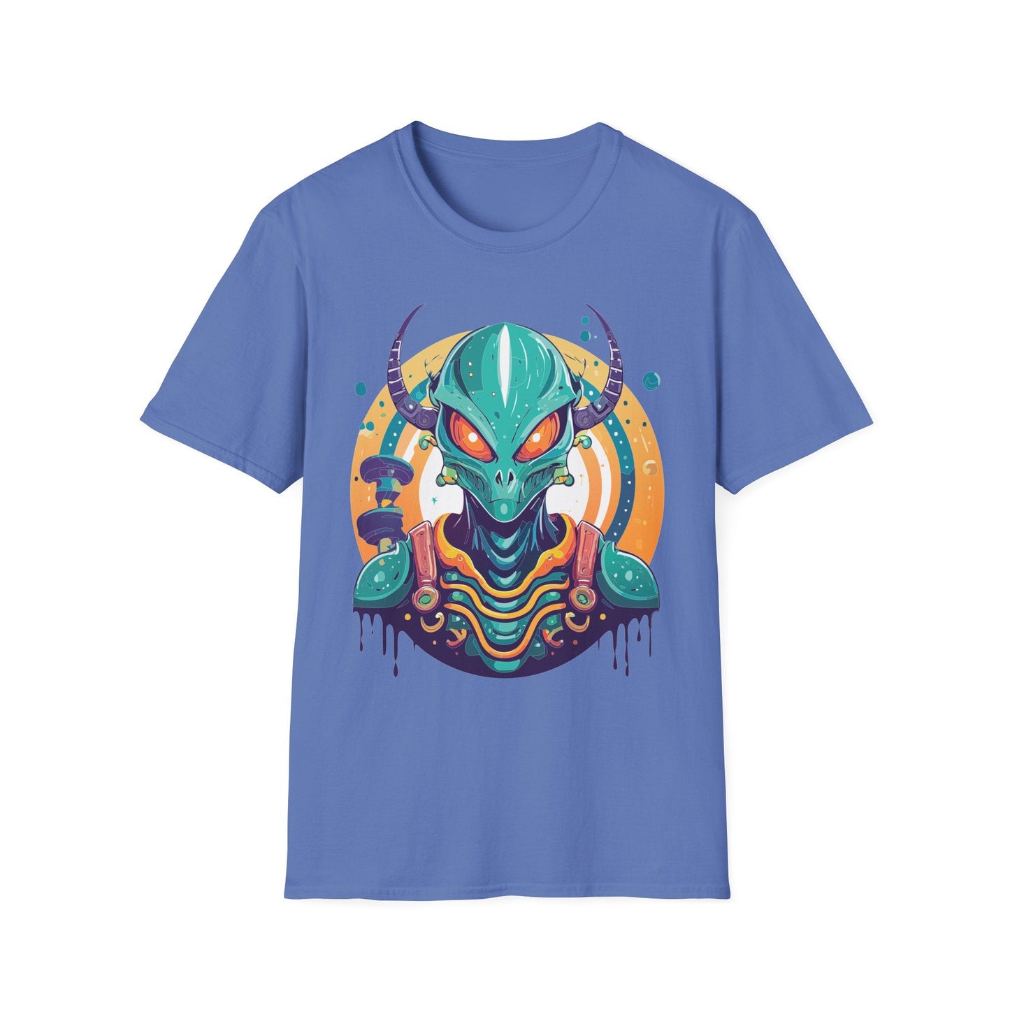Alien T Shirt Cosmos Shirt Unisex Softstyle Tee 100 Percent Ring Spun Cotton Short Sleeve