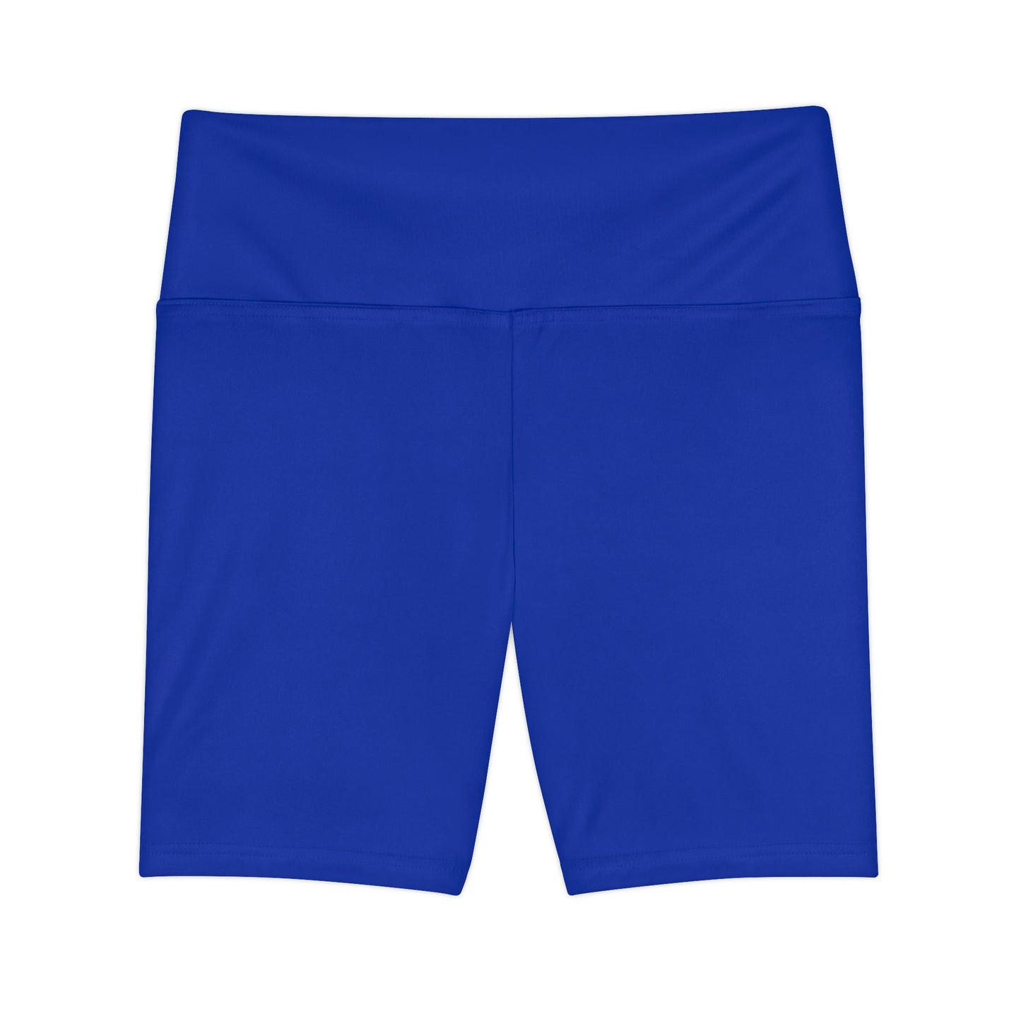 Egyptian Blue Women's Workout Shorts — Solid High-Waist Biker Shorts for Exercise & Everyday Wear