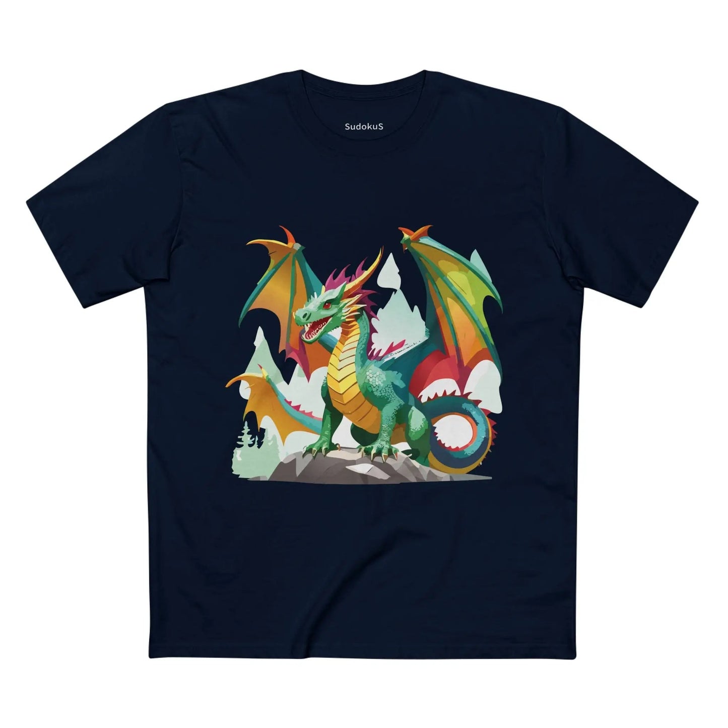 Dragon Graphic Unisex 100 Cotton Staple Tee 27