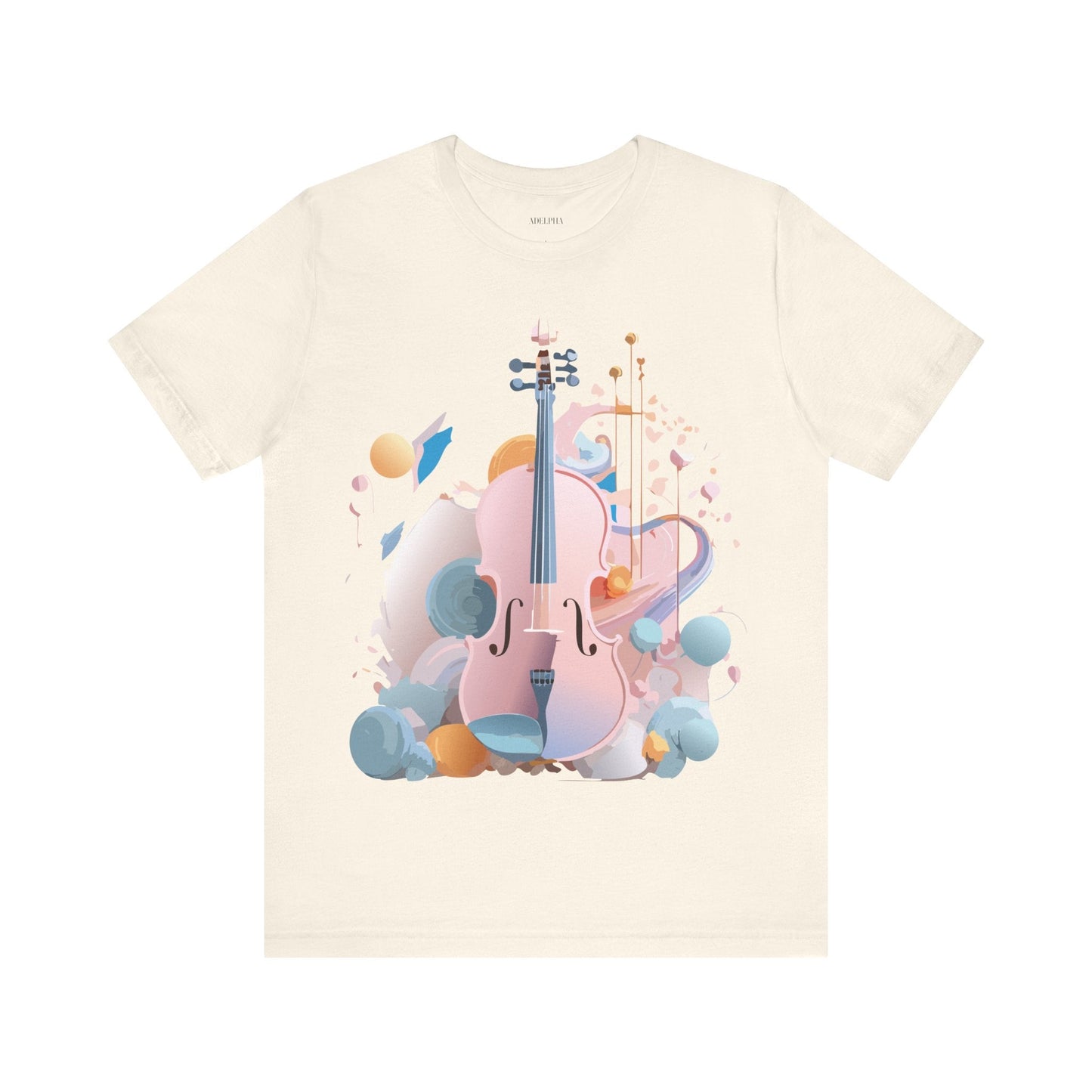 Music Graphic Unisex 100 Cotton Vintage Art with Musical Elements Tee 16