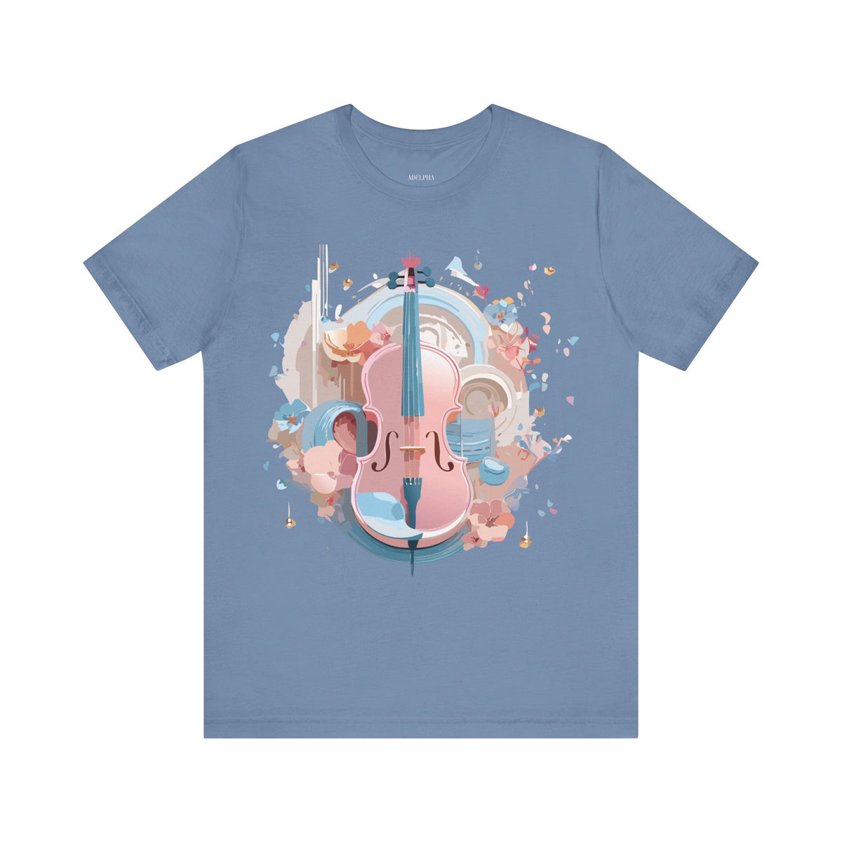 Music Graphic Unisex Cotton Bella+Canvas Tee with Art Design m111