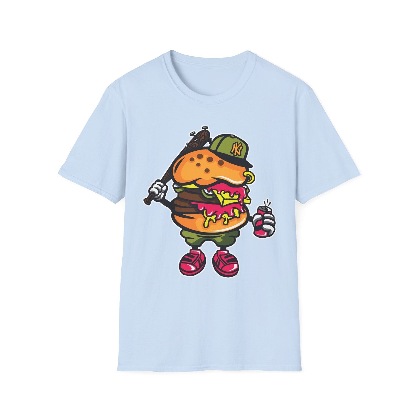 Unisex Cartoon T Shirt Funny Animation Tee Gildan Softstyle 64000 100 Percent Cotton