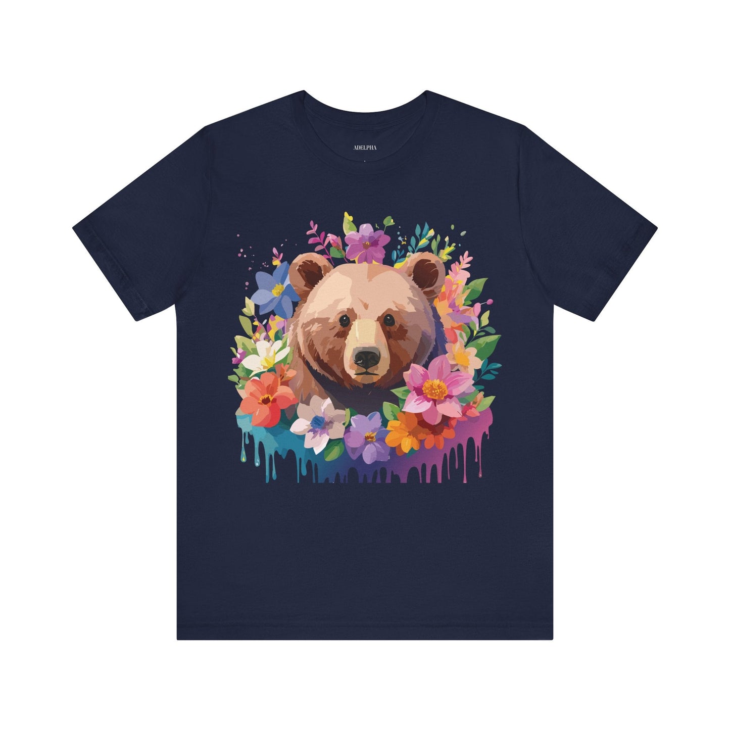 Bear Graphic Tee Adelpha Unisex Vintage Inspired Short Sleeve Shirt