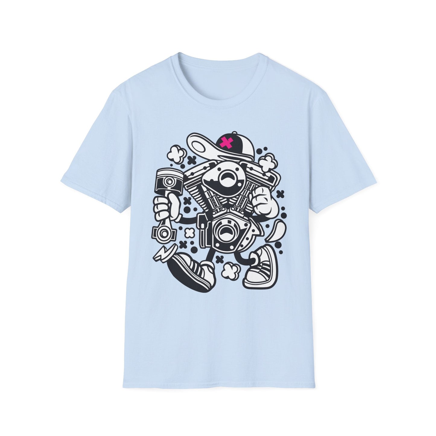 Cartoon T Shirt Animation Tee Funny Tee Unisex Gildan Softstyle 64000 100 Percent Cotton