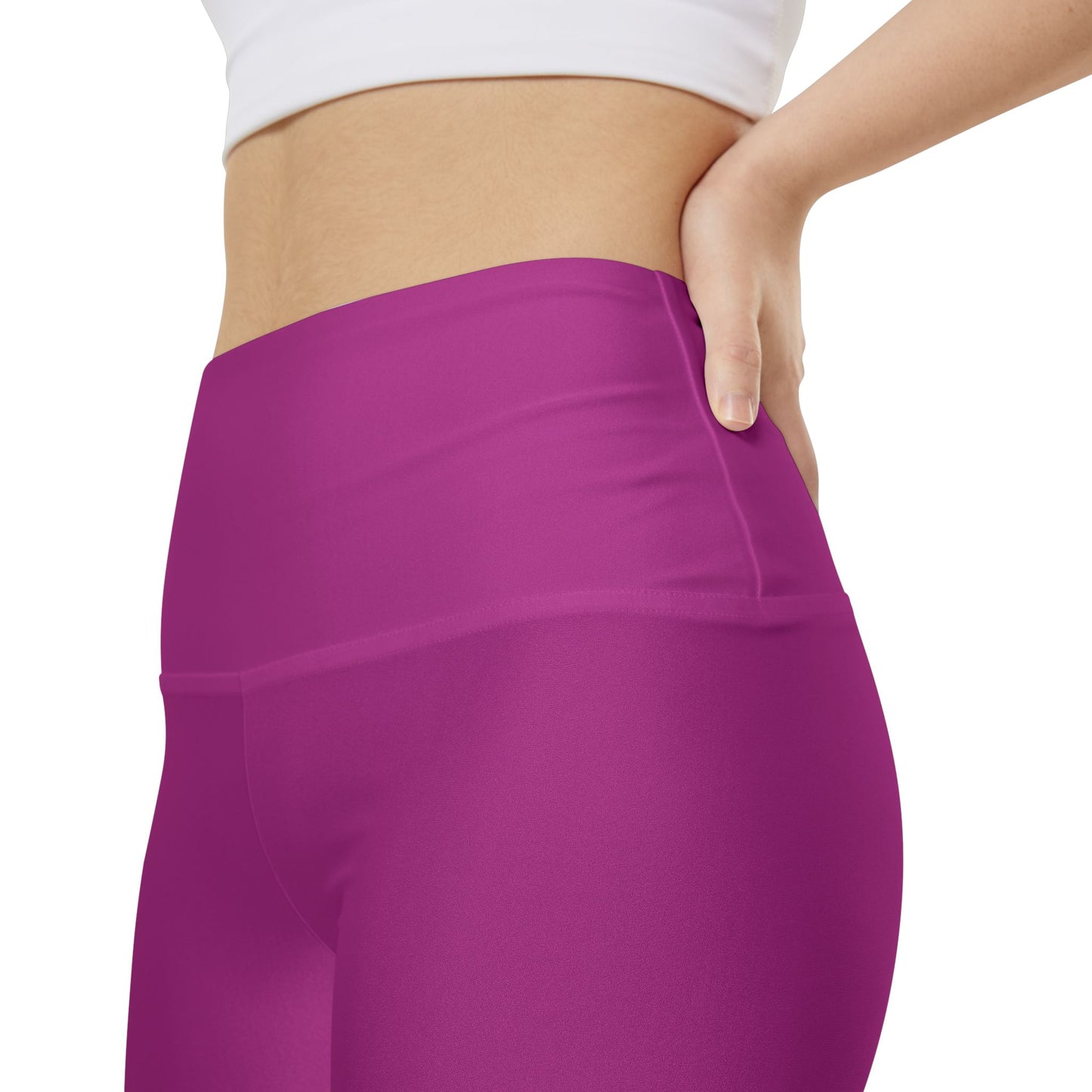 Raspberry Plum Women's Workout Shorts — Solid High-Waist Biker Shorts for Exercise & Everyday Wear