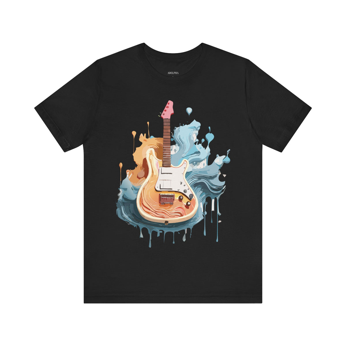 Music Graphic Unisex Cotton Bella+Canvas Tee with Art Design n160