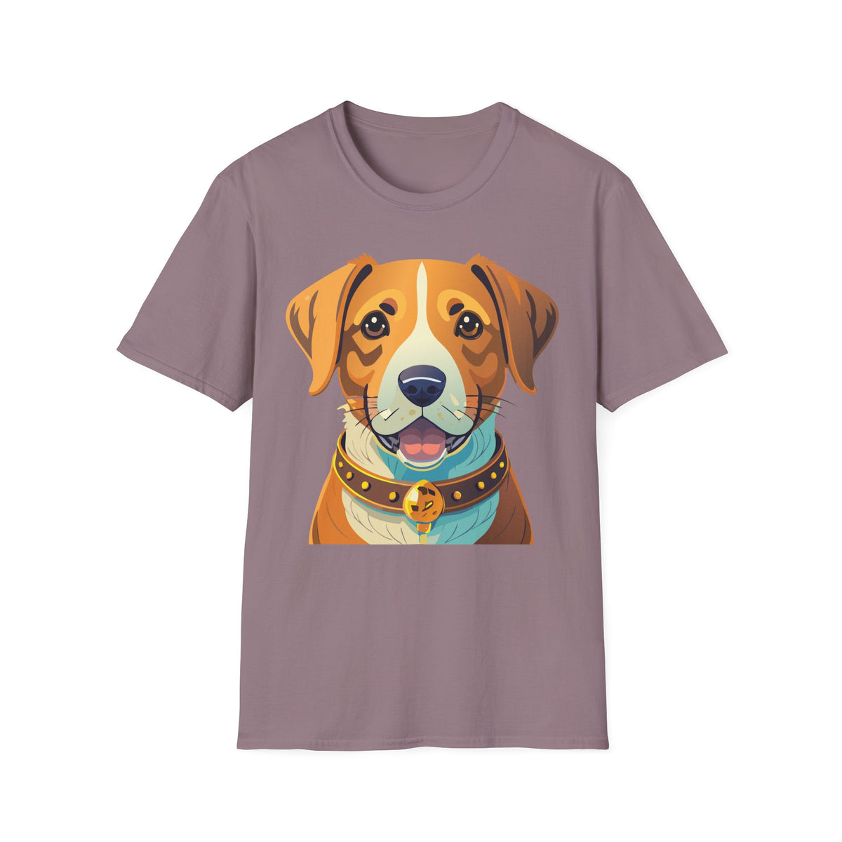 Happy Brown Dog Face T-Shirt | Cute Pet Portrait Tee