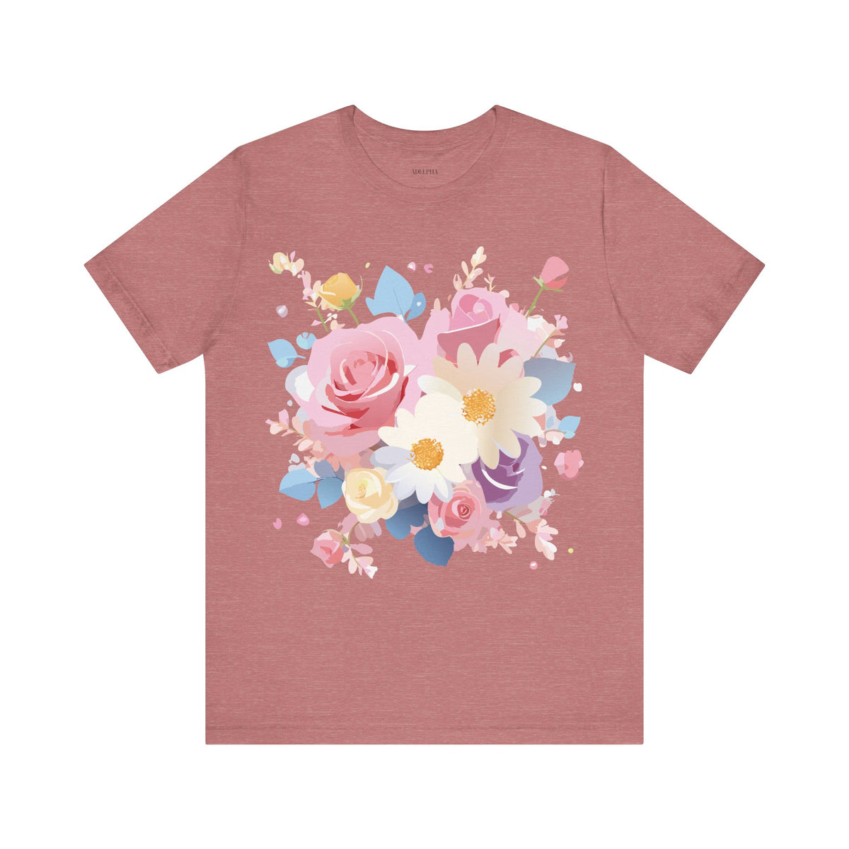 Floral Graphic Tee Shirt - Bella+Canvas Unisex 100 Cotton 4