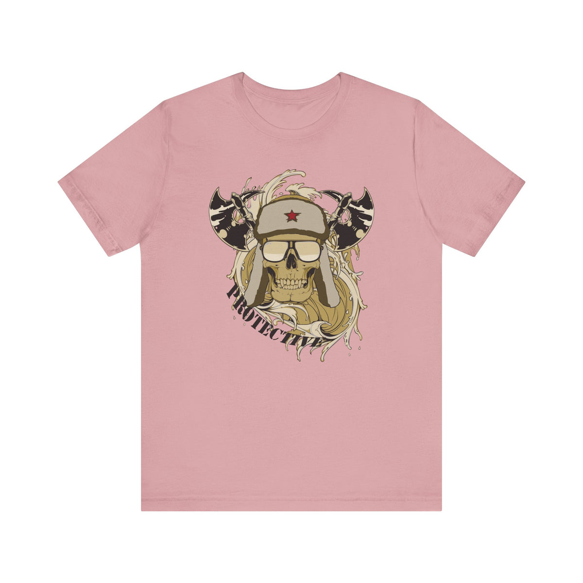 Viking Skull Graphic with Horned Helmet T-Shirt Captain Design Unisex Cotton Tee Art-41