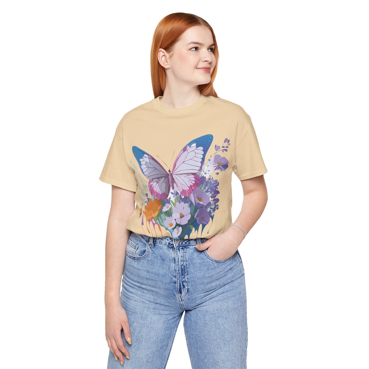 Unisex Butterfly Graphic Tee Adelpha Art Design Vintage Inspired Jersey Tee