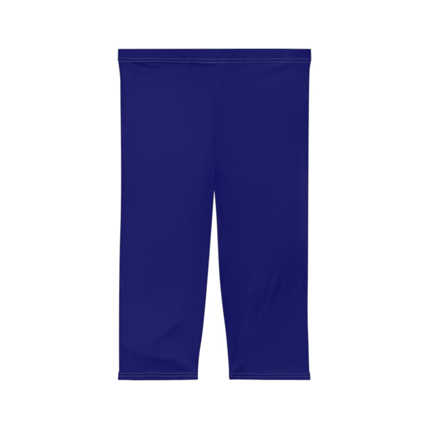 Midnight Blue Color Women's Brushed Suede Poly Span Casual Capri Leggings XS-2XL