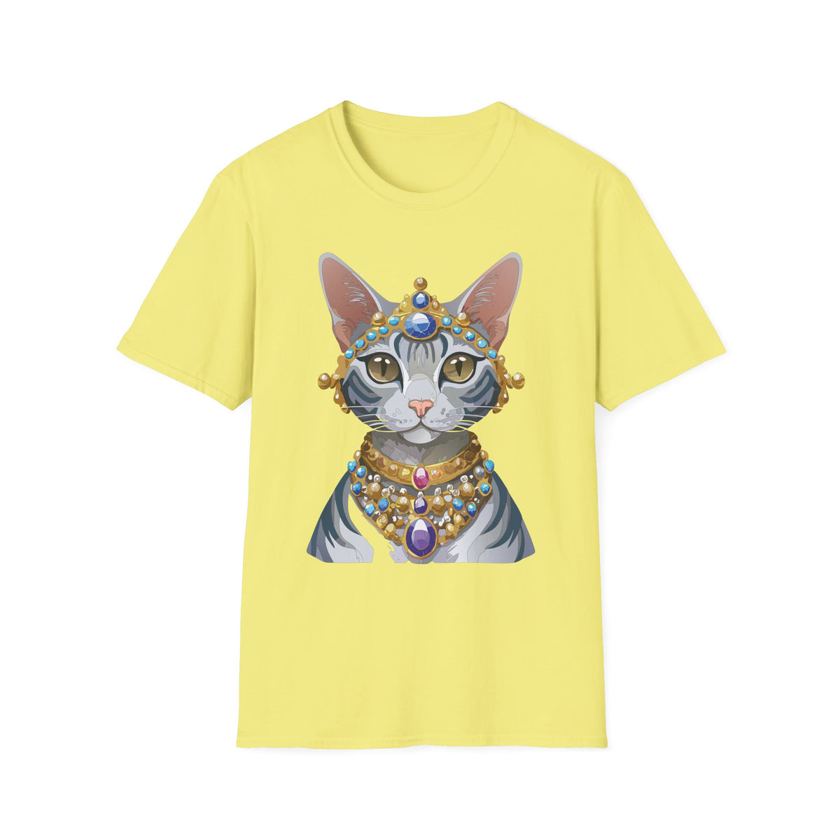 Regal Jewel-Studded Cat Tee | Cat T-Shirt