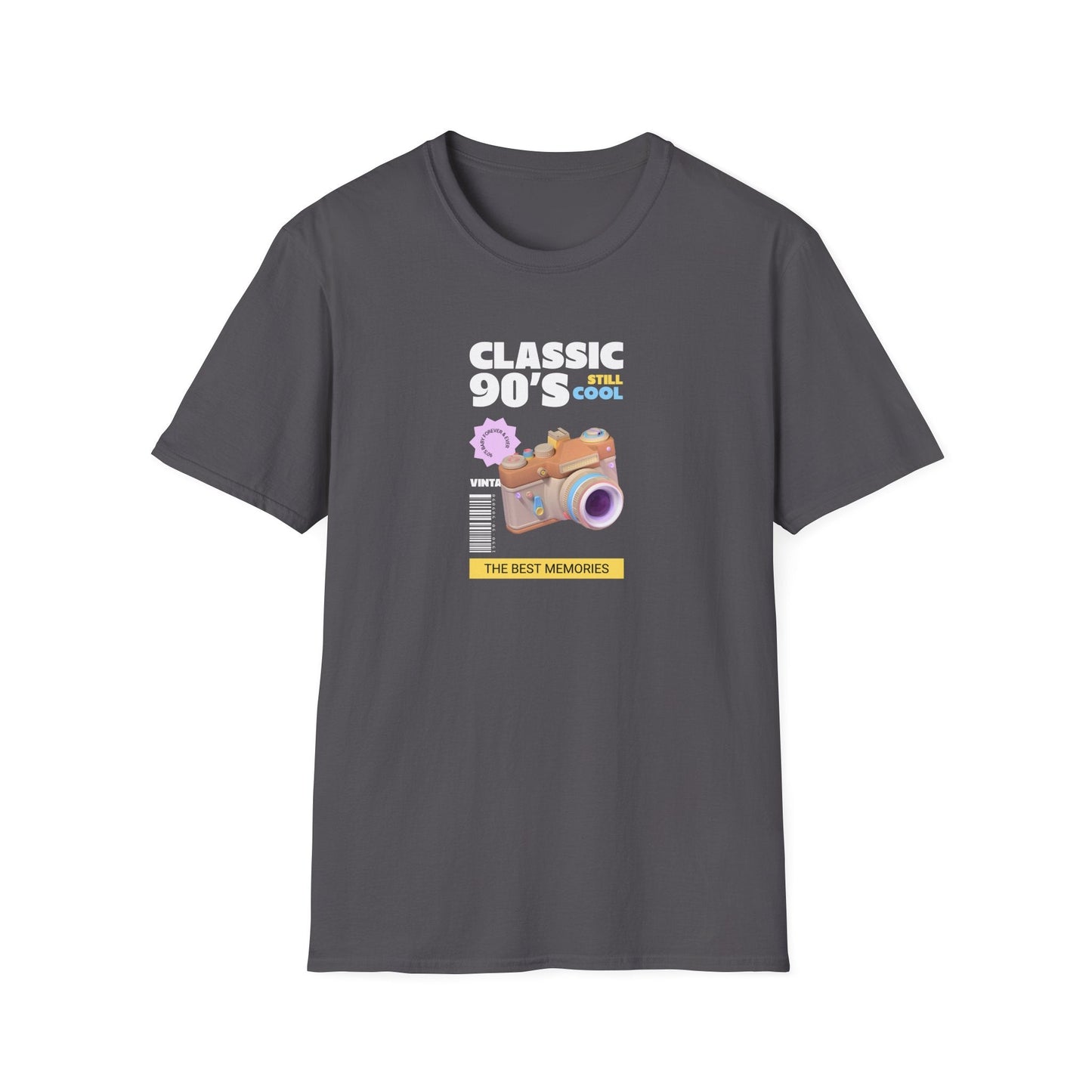 90s Camera T-Shirt Classic 90s Cool Unisex Cotton Retro Photography Tee