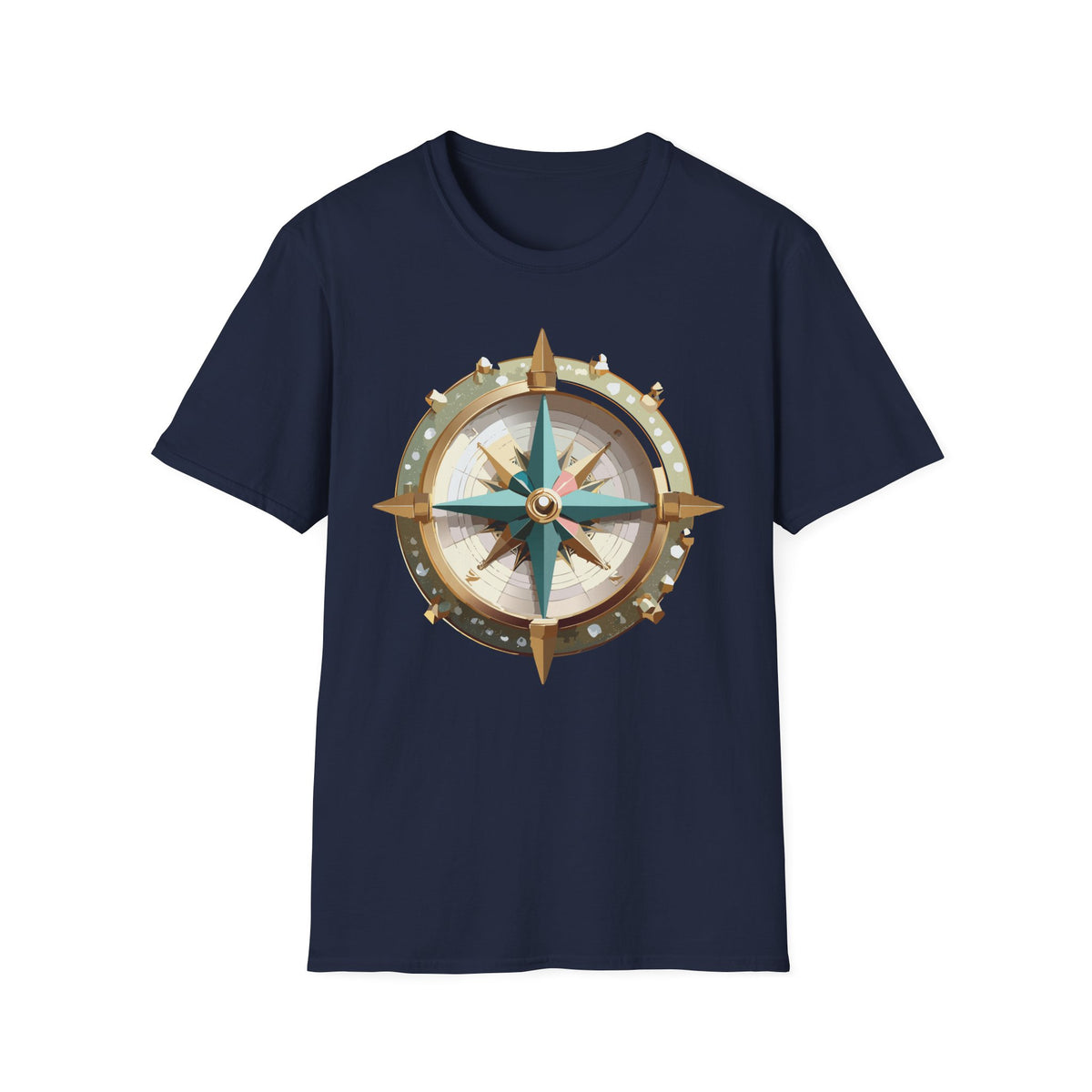 Nautical Compass Graphic T-Shirt | Vintage Navigation Compass Tee