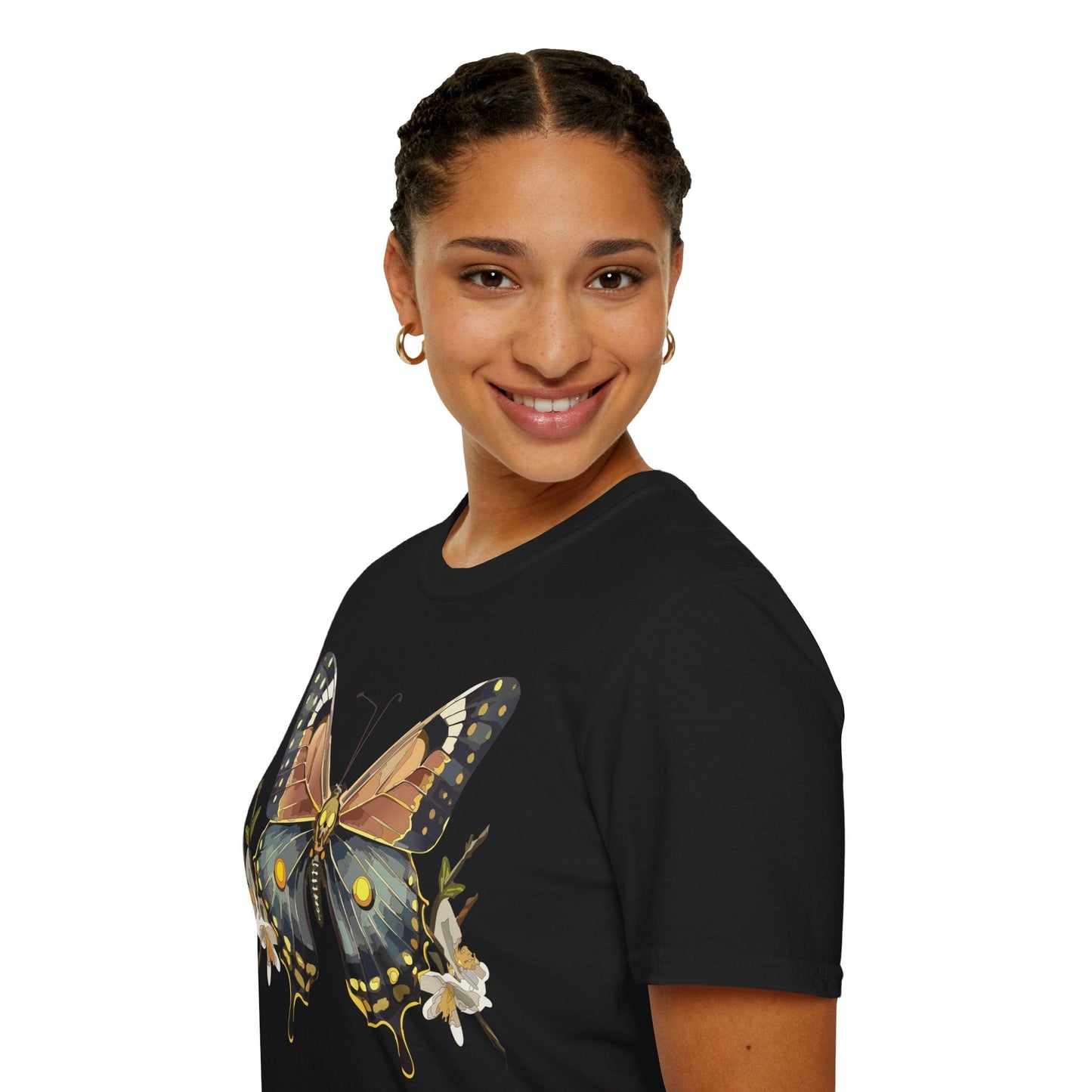 Butterfly Shirt Unisex Gildan Softstyle T Shirt Monarch Butterfly Tee 100 Percent Ring Spun Cotton