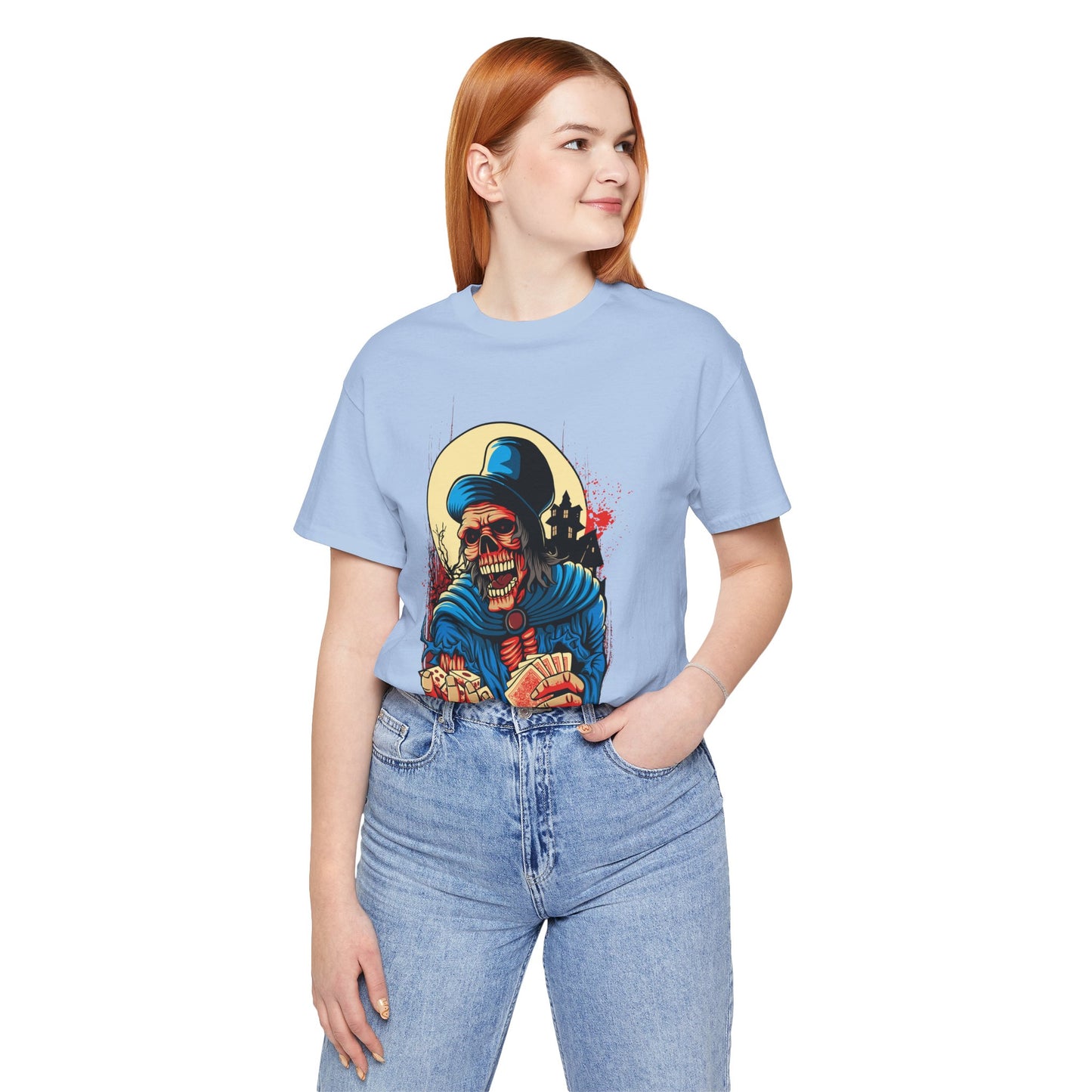 Skull Graphic Design Tee, Skull Shirt, Vintage Tees, Art Design T-Shirt, Graphic Tee, Art Shirts - 1