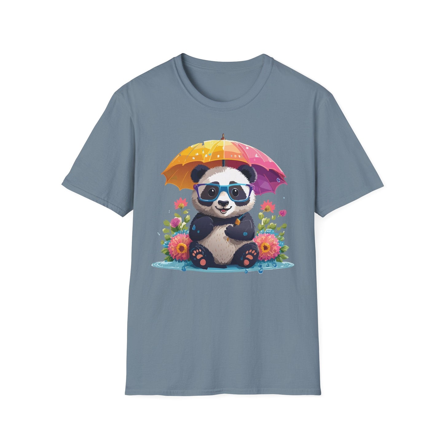 Unisex Panda Shirt Softstyle Tee 100 Percent Ring Spun Cotton Comfortable Animal Tee