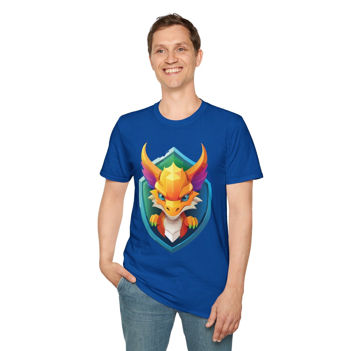 Dragon T Shirt Unisex Dragon Graphic Tee With Animal Design Soft Cotton Gildan Softstyle 64000
