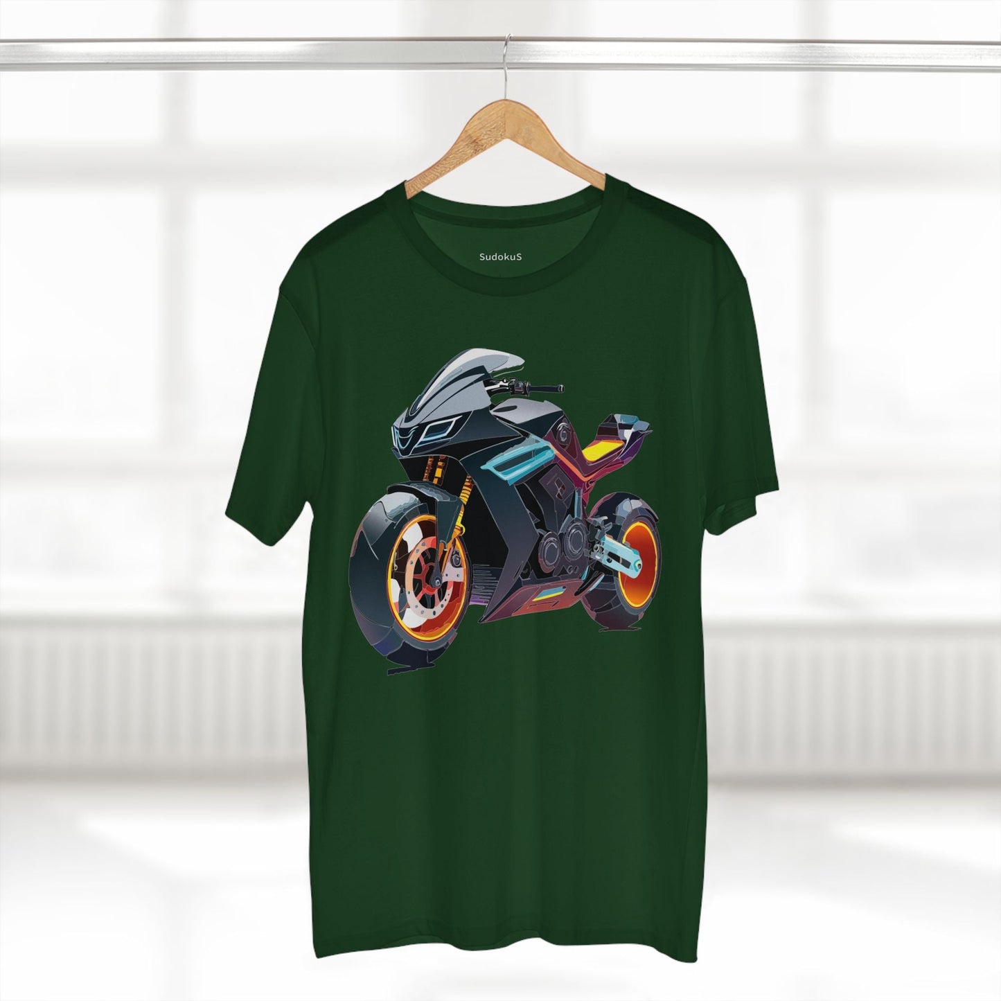 Moto Bike Graphic Unisex 100 Cotton Staple Tee 34