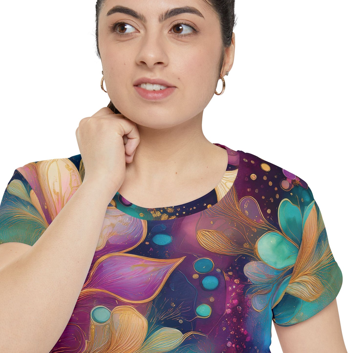 Camisa Poly-Span con estampados florales